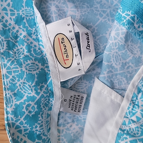 Talbots Blue Patterned Pants - Picture 3 of 5